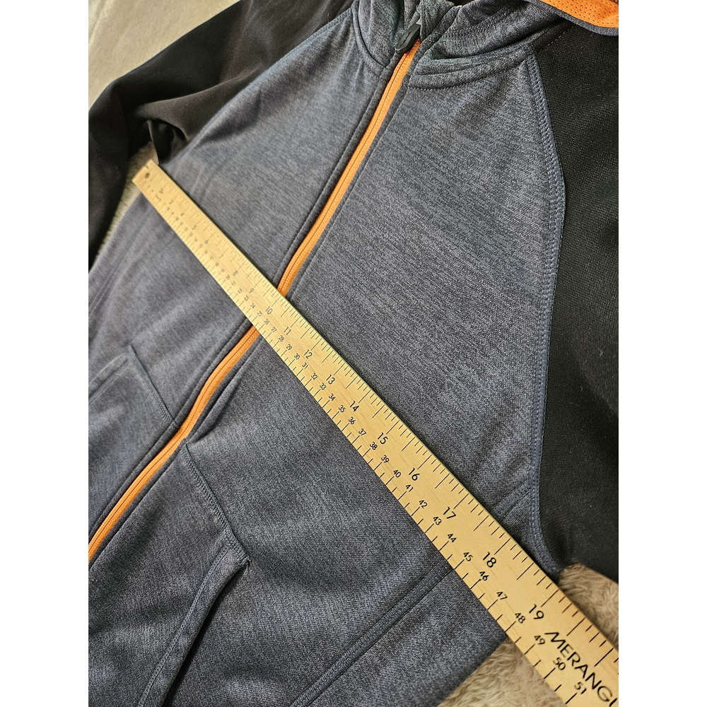Head Hoodie Sweatshirt Full-zip Jacket Black Gray Orange Youth Size XL - Picture 6 of 10